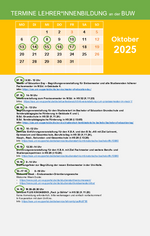 Termine Lehrer*innenbildung Oktober 2025